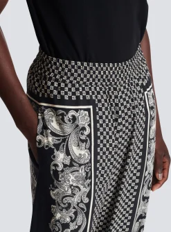 Mini Monogram Paisley Print Trousers-Balmain Best Sale