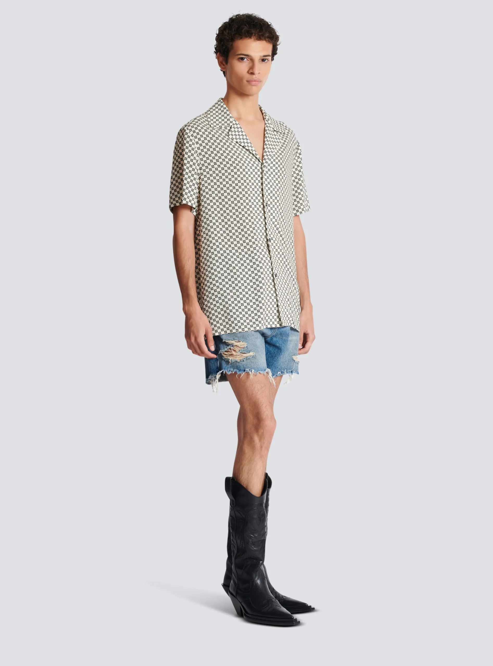 Mini Monogram Shirt-Balmain Flash Sale