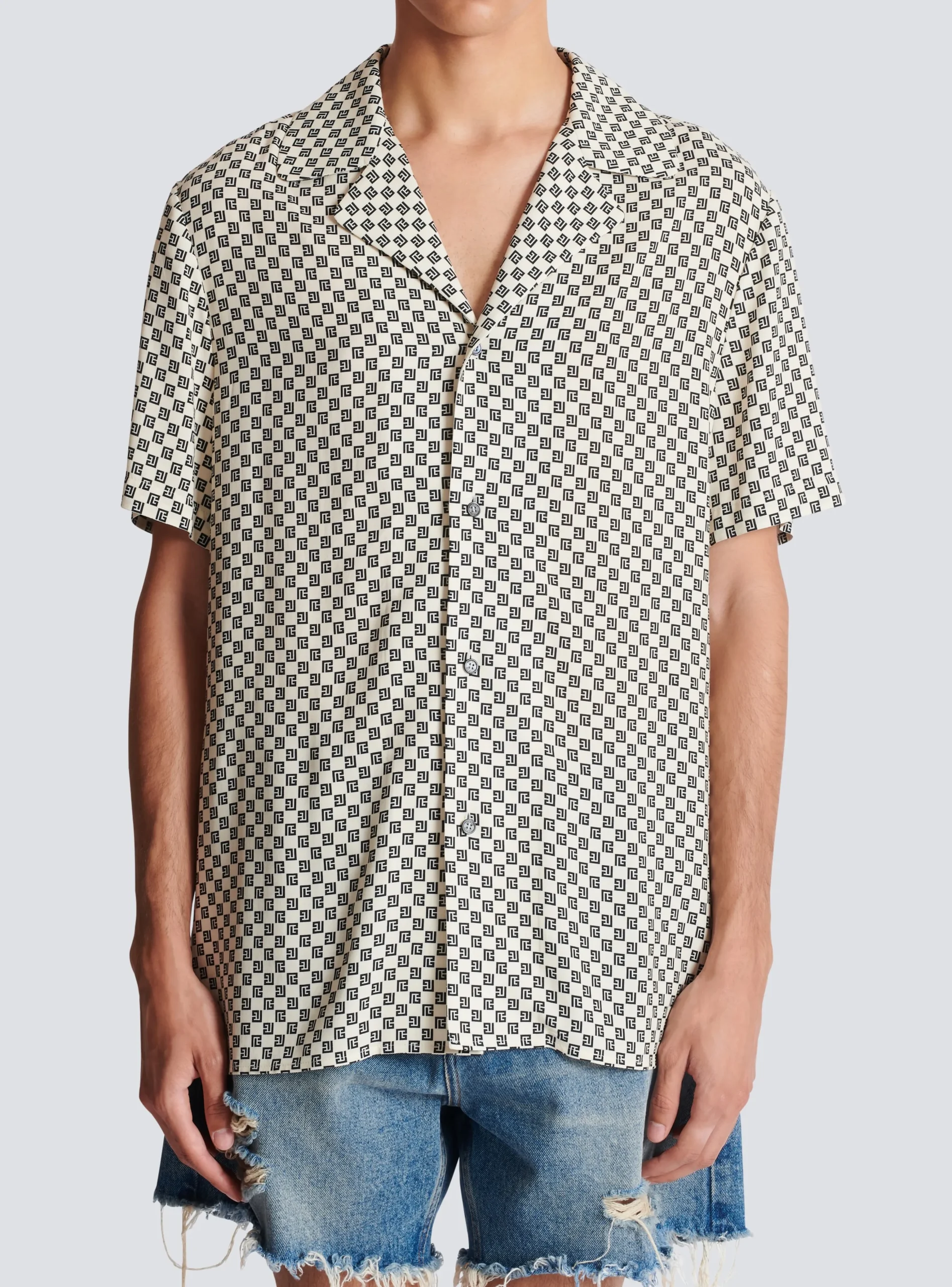 Mini Monogram Shirt-Balmain Flash Sale