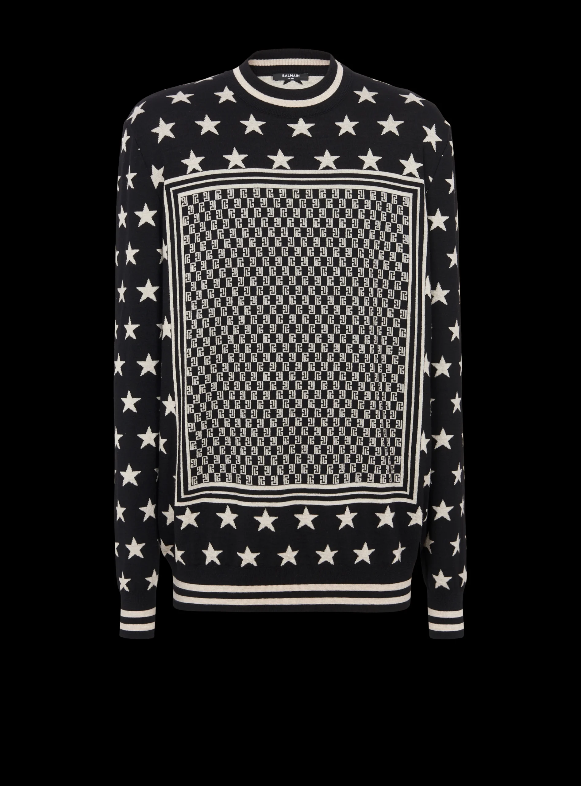 Mini Monogram Stars Jumper-Balmain Store