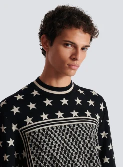 Mini Monogram Stars Jumper-Balmain Store