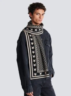 Mini Monogram Stars Reversible Scarf-Balmain New