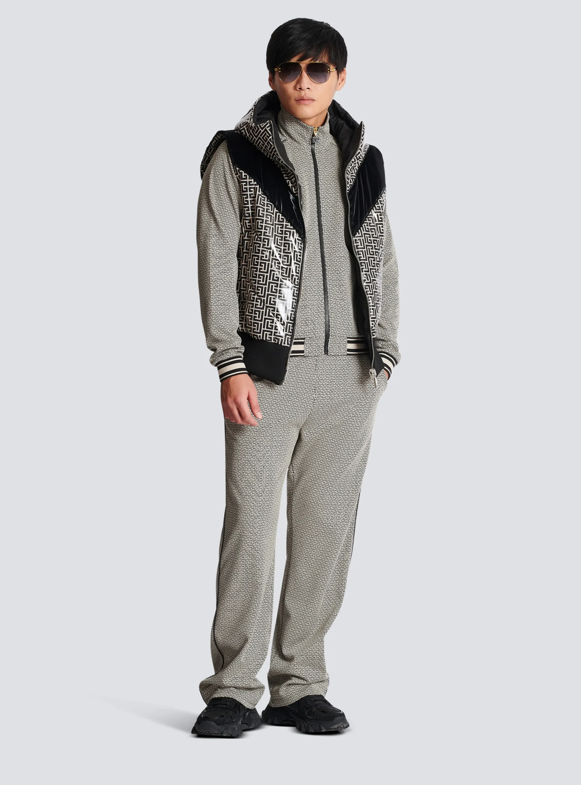 Mini Monogrammed Jacquard Zipped Jacket-Balmain Shop