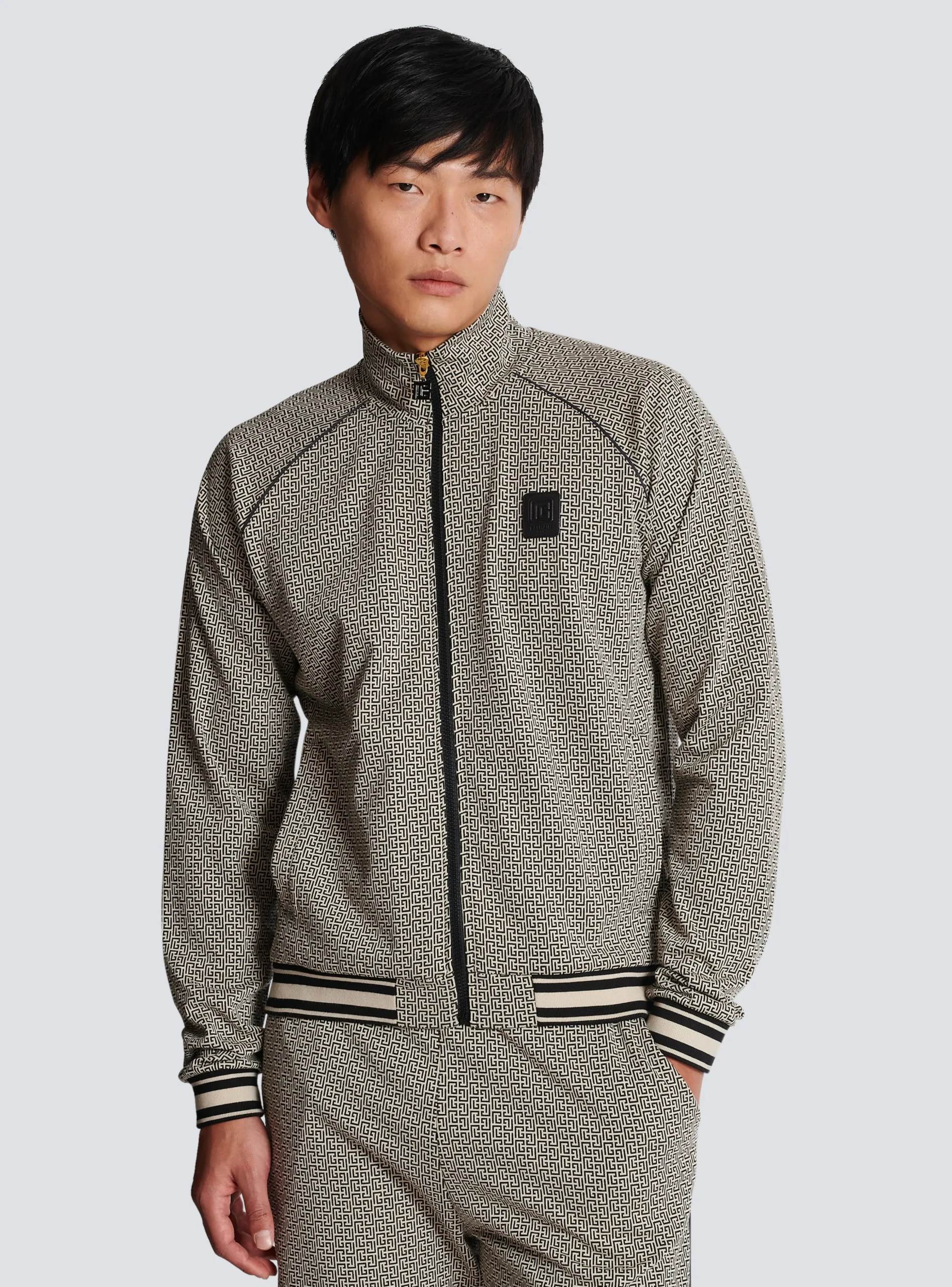 Mini Monogrammed Jacquard Zipped Jacket-Balmain Shop