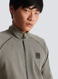 Mini Monogrammed Jacquard Zipped Jacket-Balmain Shop