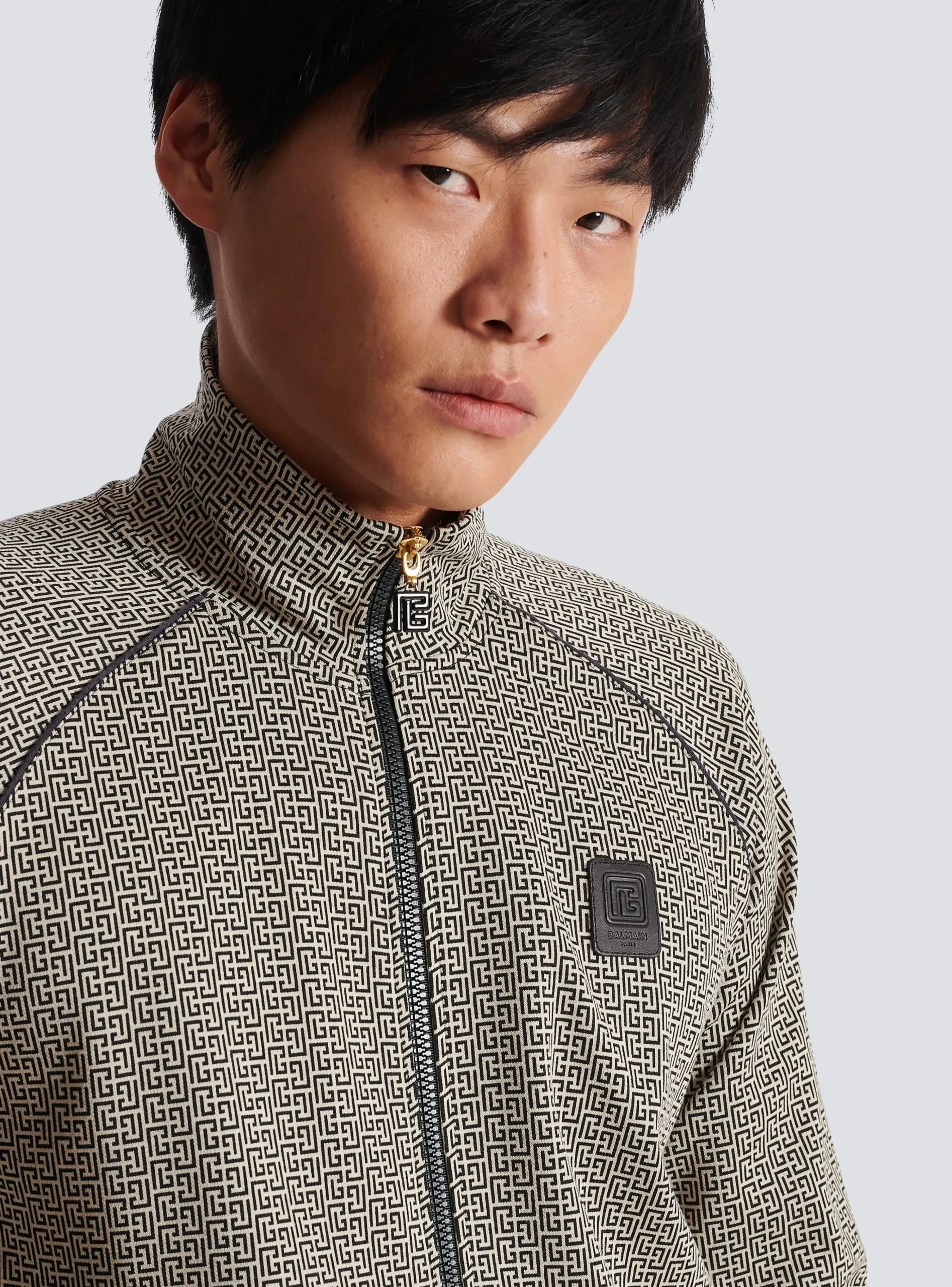Mini Monogrammed Jacquard Zipped Jacket-Balmain Shop