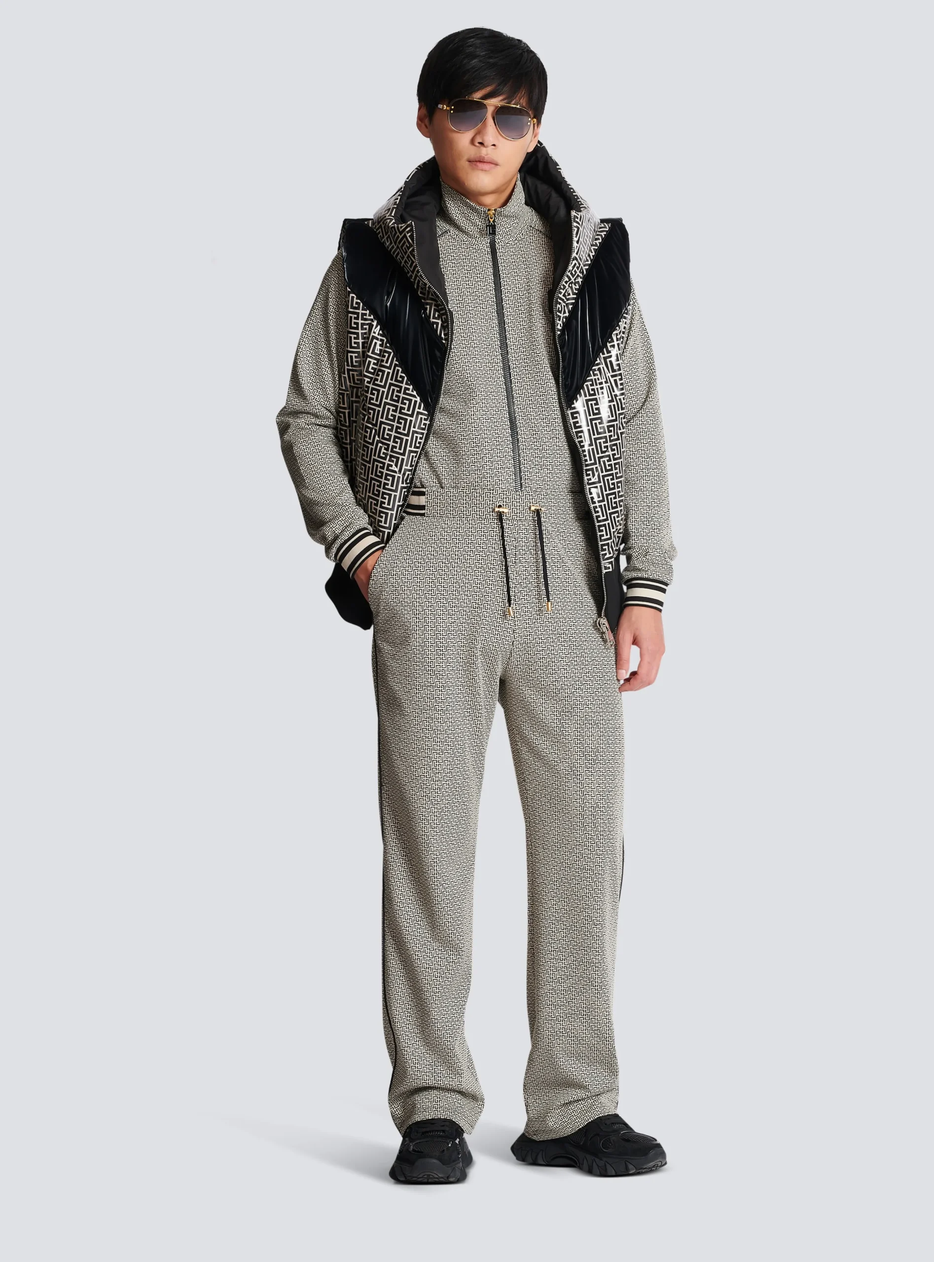 Mini Monogrammed Jacquard Joggers-Balmain New