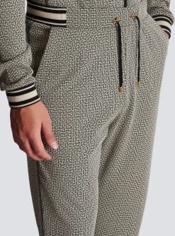 Mini Monogrammed Jacquard Joggers-Balmain New