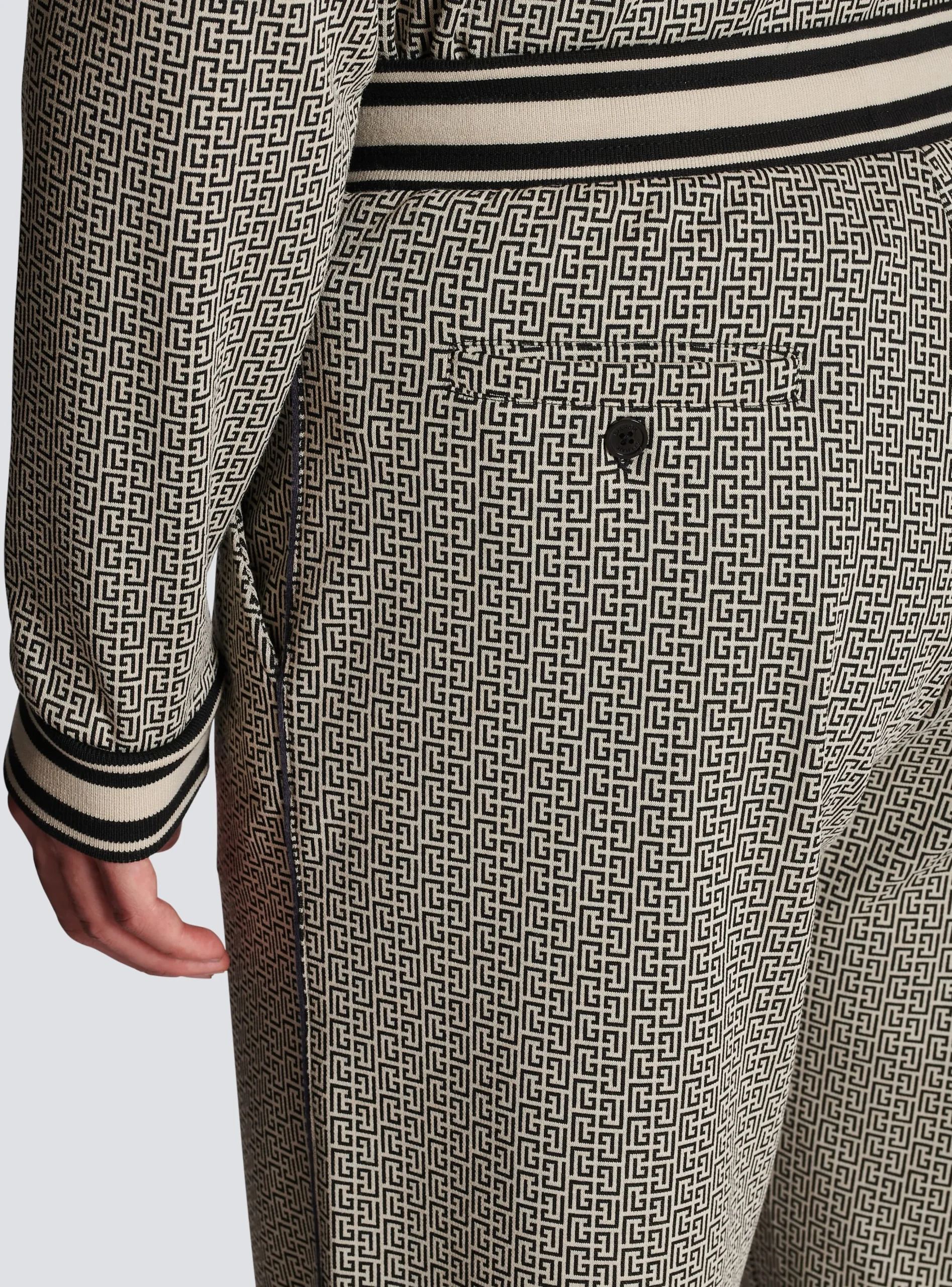 Mini Monogrammed Jacquard Joggers-Balmain New