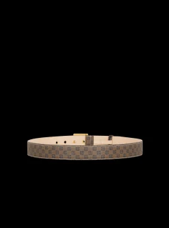 Mini Monogrammed Waxed Canvas Belt-Balmain New