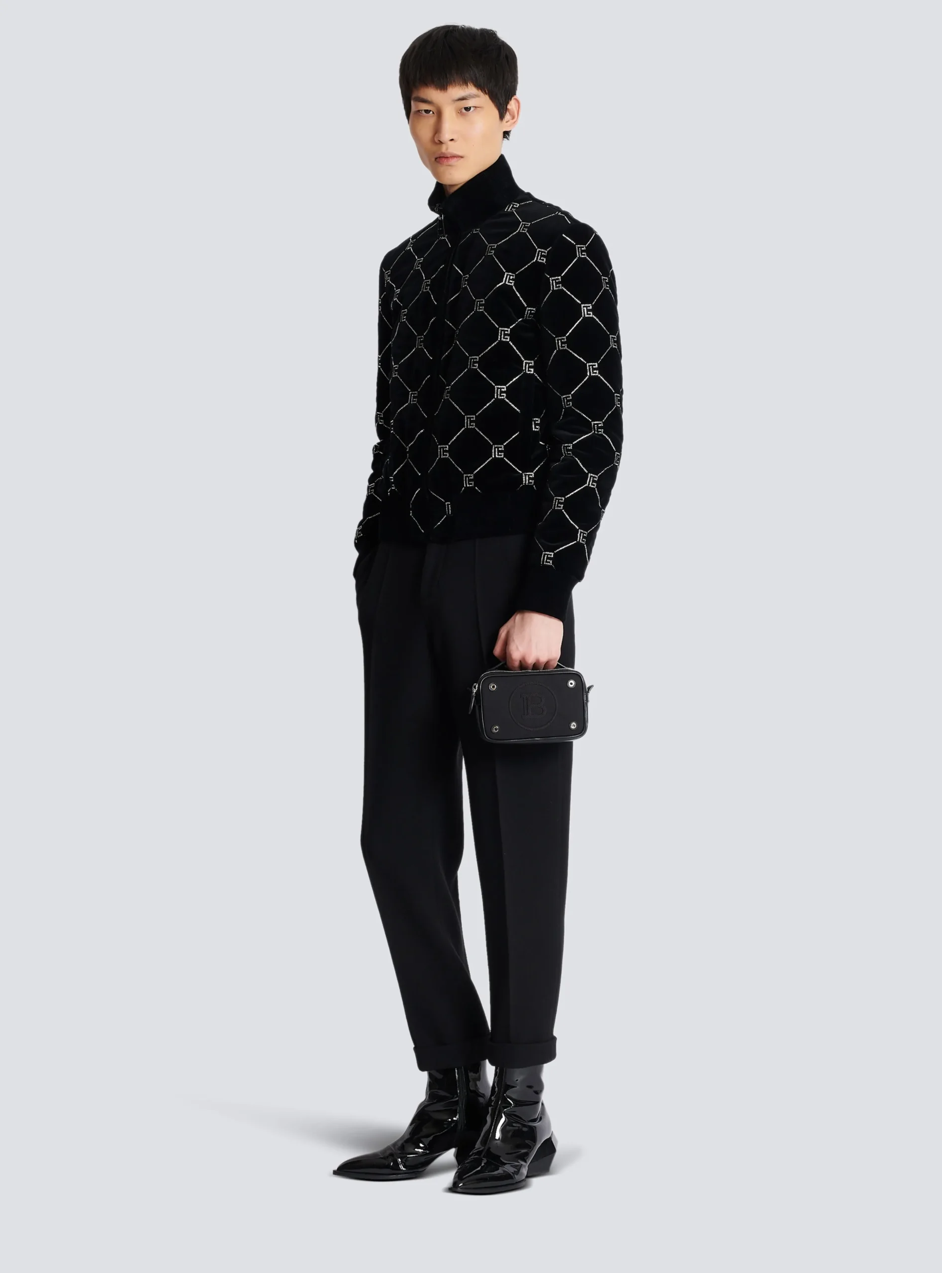 Mini Reporter Bag In Canvas And Leather-Balmain Best