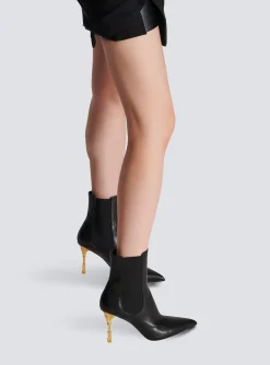 Moneta Leather Ankle Boots-Balmain Cheap