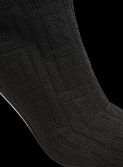 Moneta Mesh Thigh Boots With Monogram-Balmain New
