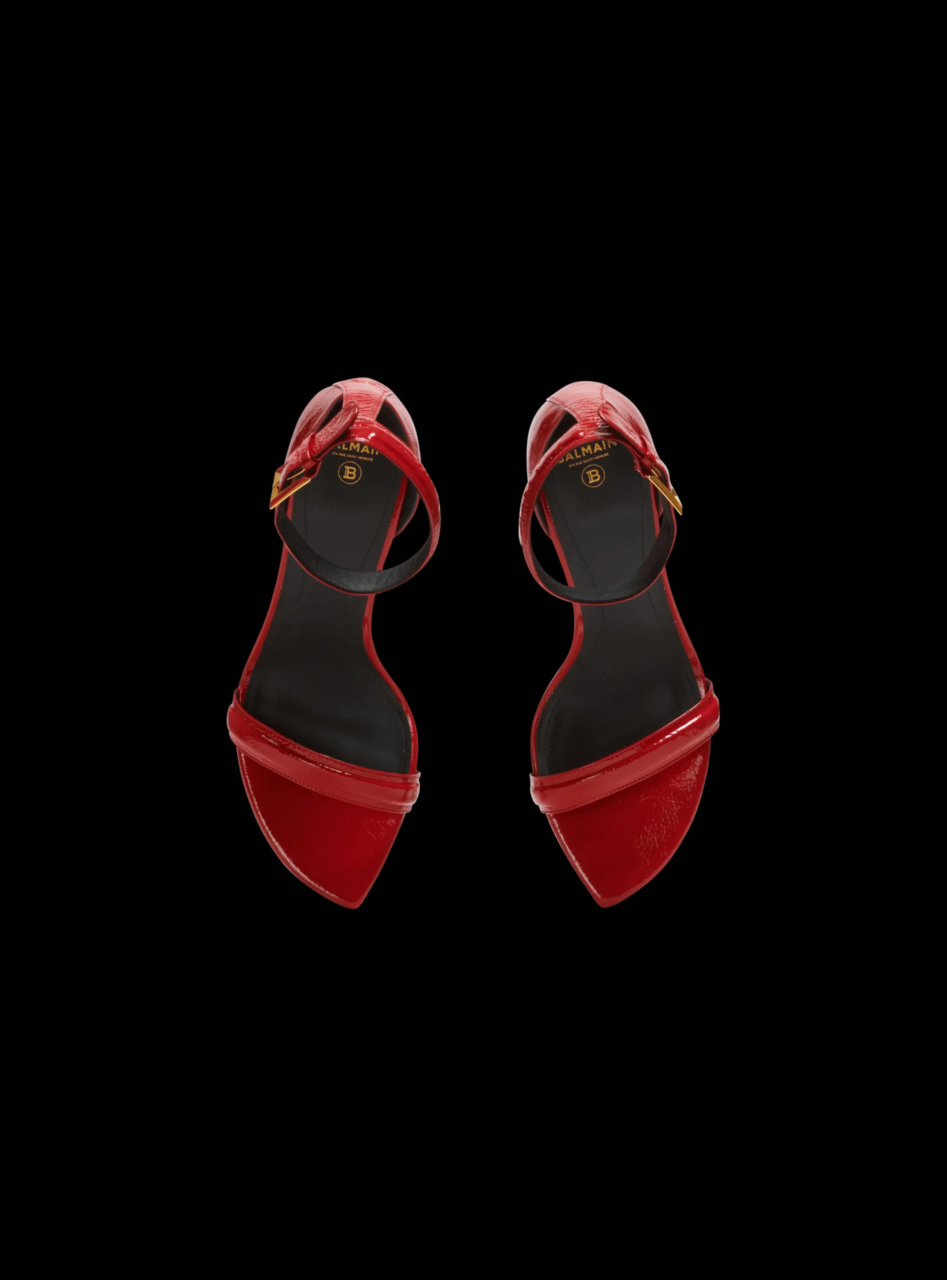 Moneta Patent Leather Sandals-Balmain Cheap