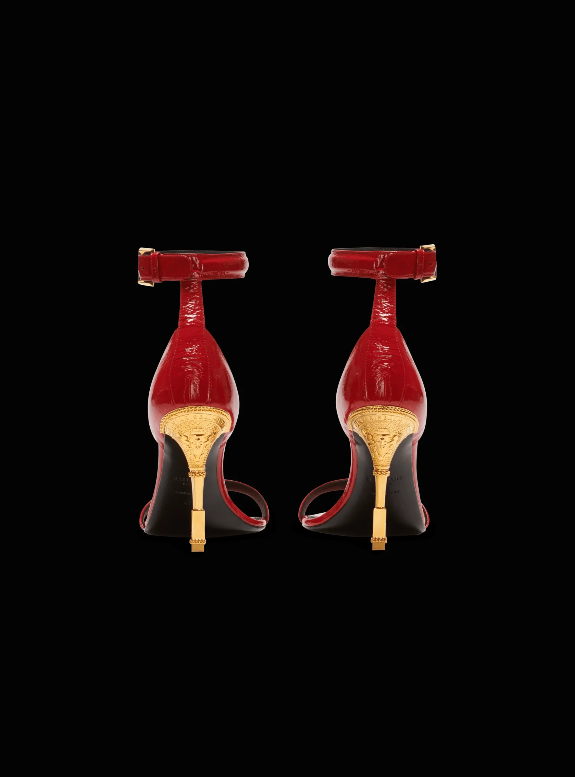Moneta Patent Leather Sandals-Balmain Cheap