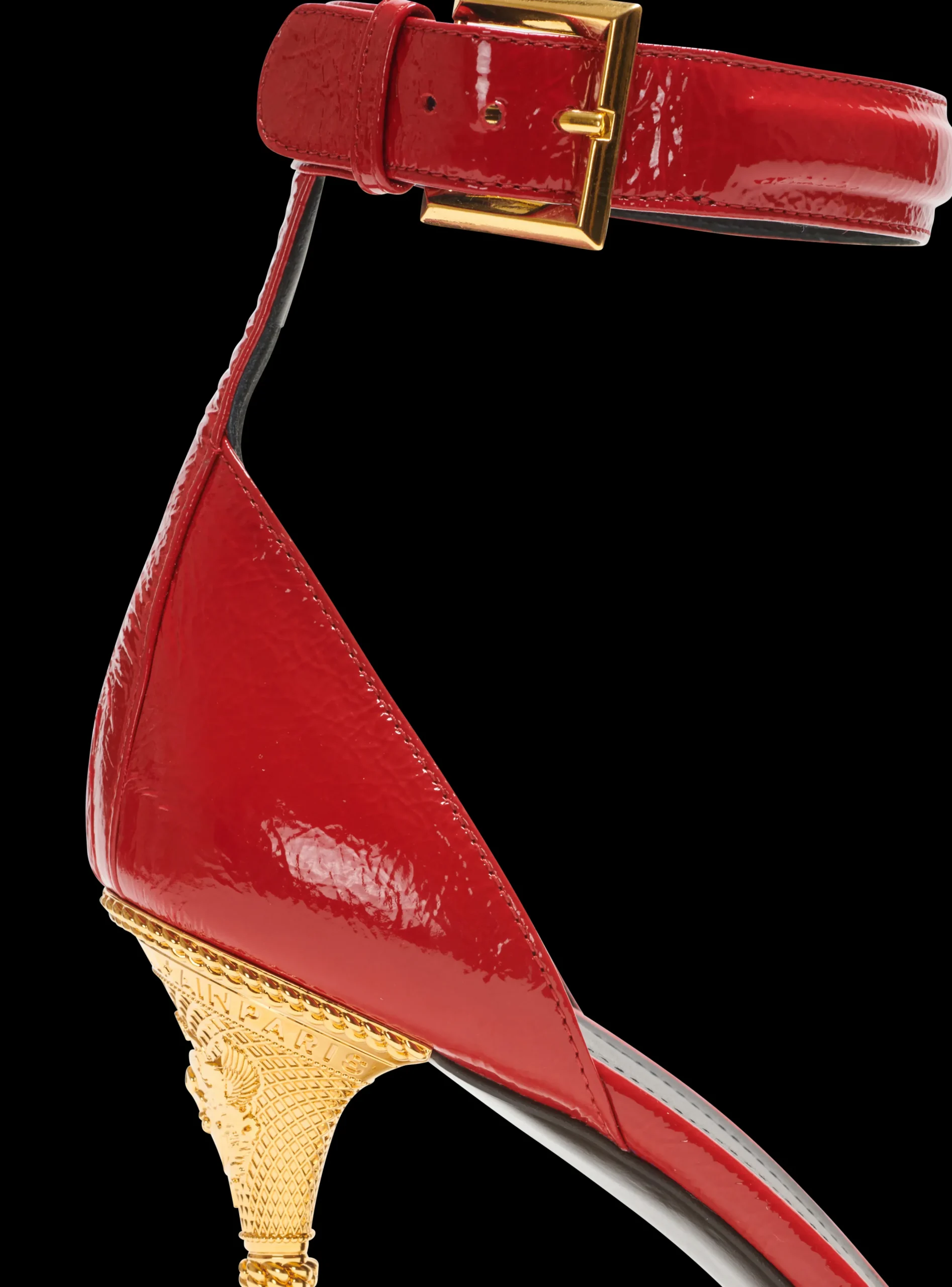 Moneta Patent Leather Sandals-Balmain Cheap