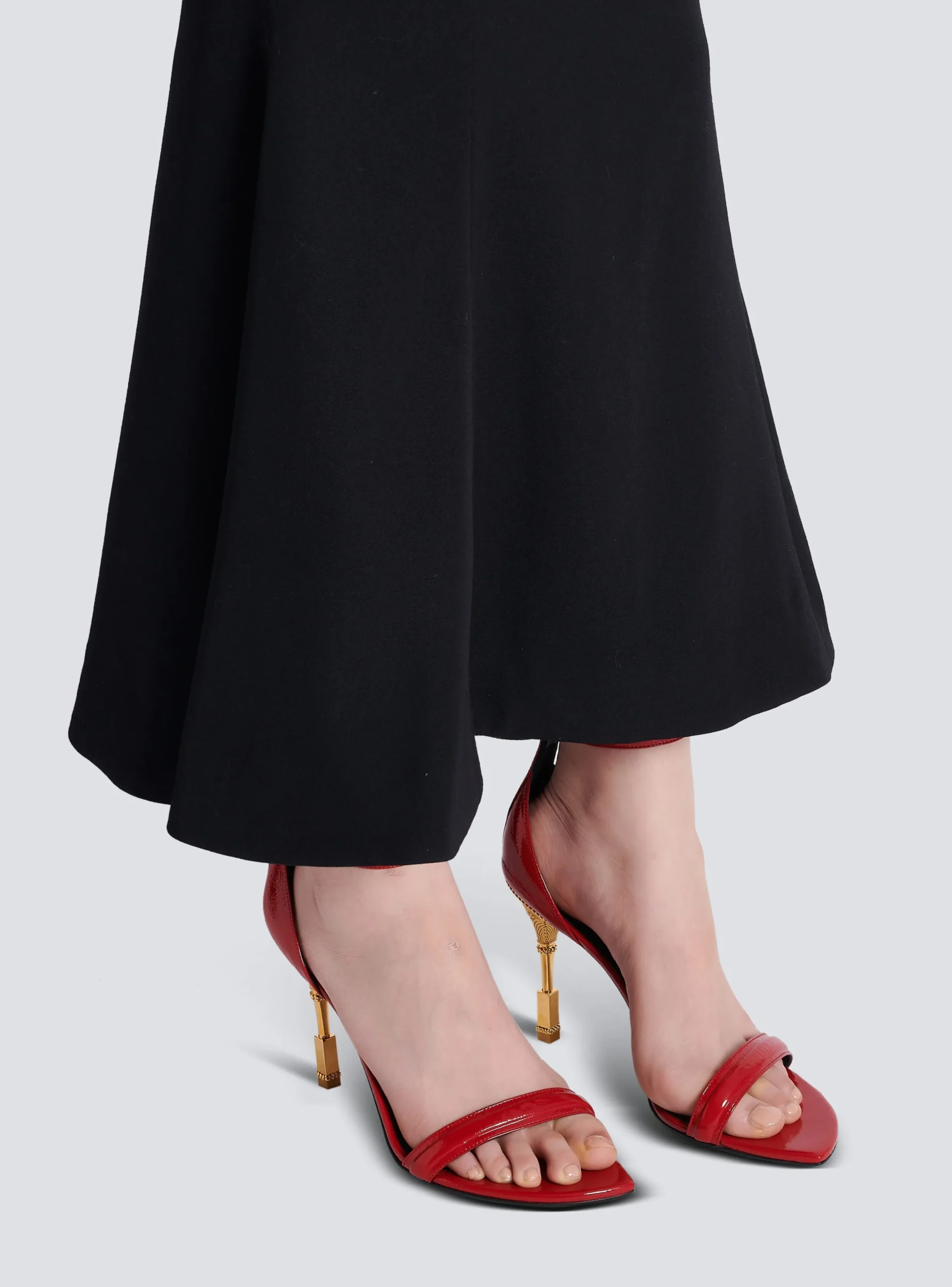 Moneta Patent Leather Sandals-Balmain Cheap