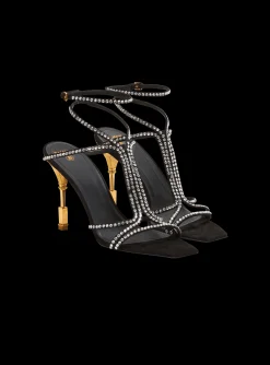 Moneta Suede And Crystal Sandals-Balmain Best