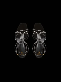 Moneta Suede And Crystal Sandals-Balmain Best