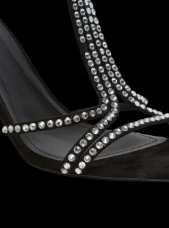Moneta Suede And Crystal Sandals-Balmain Best
