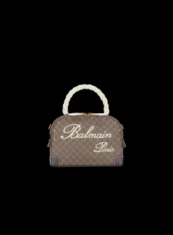 Monogram Canvas And Leather Make Up Bag-Balmain Hot