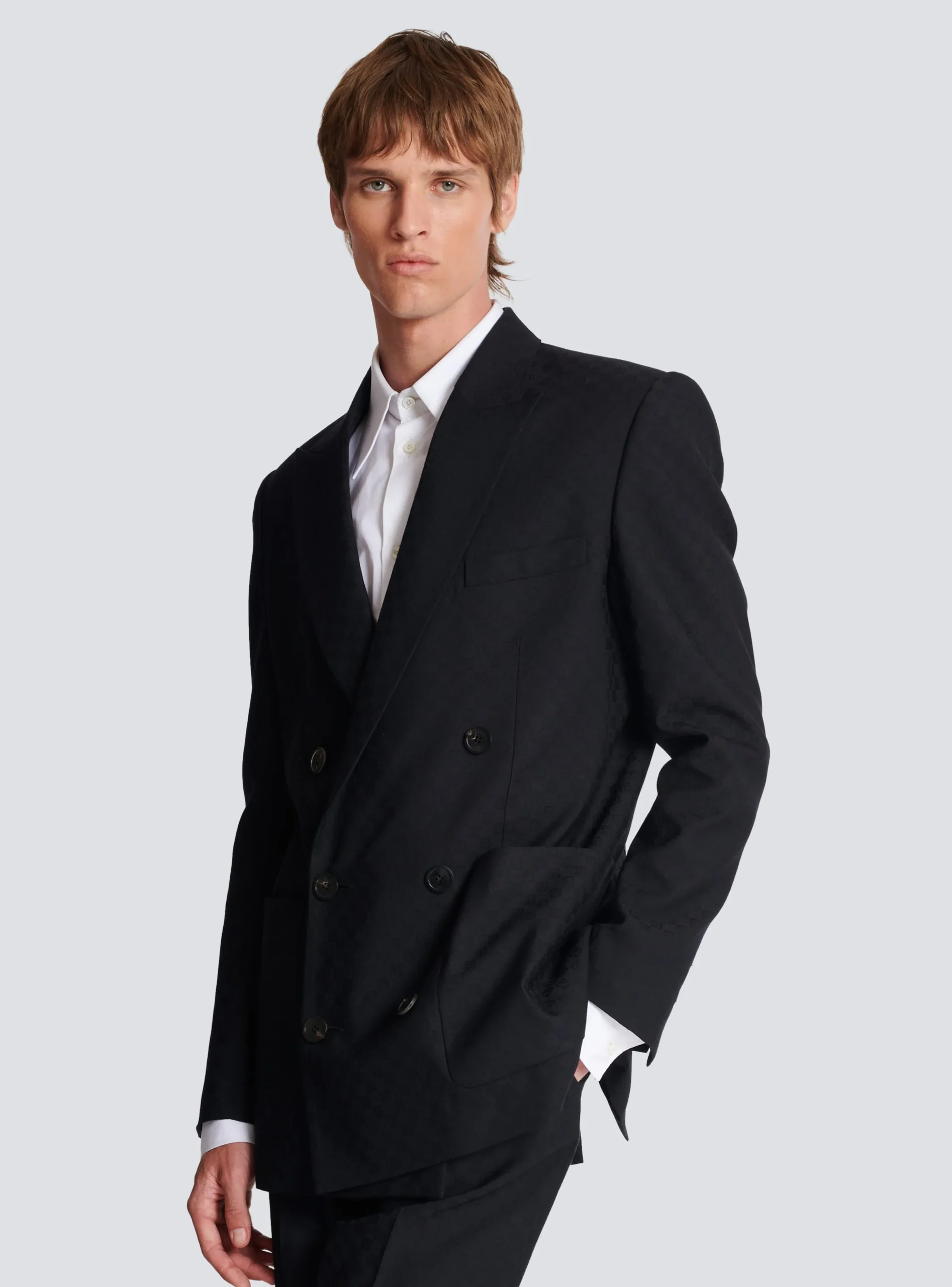 Monogram Jacquard Blazer-Balmain Store
