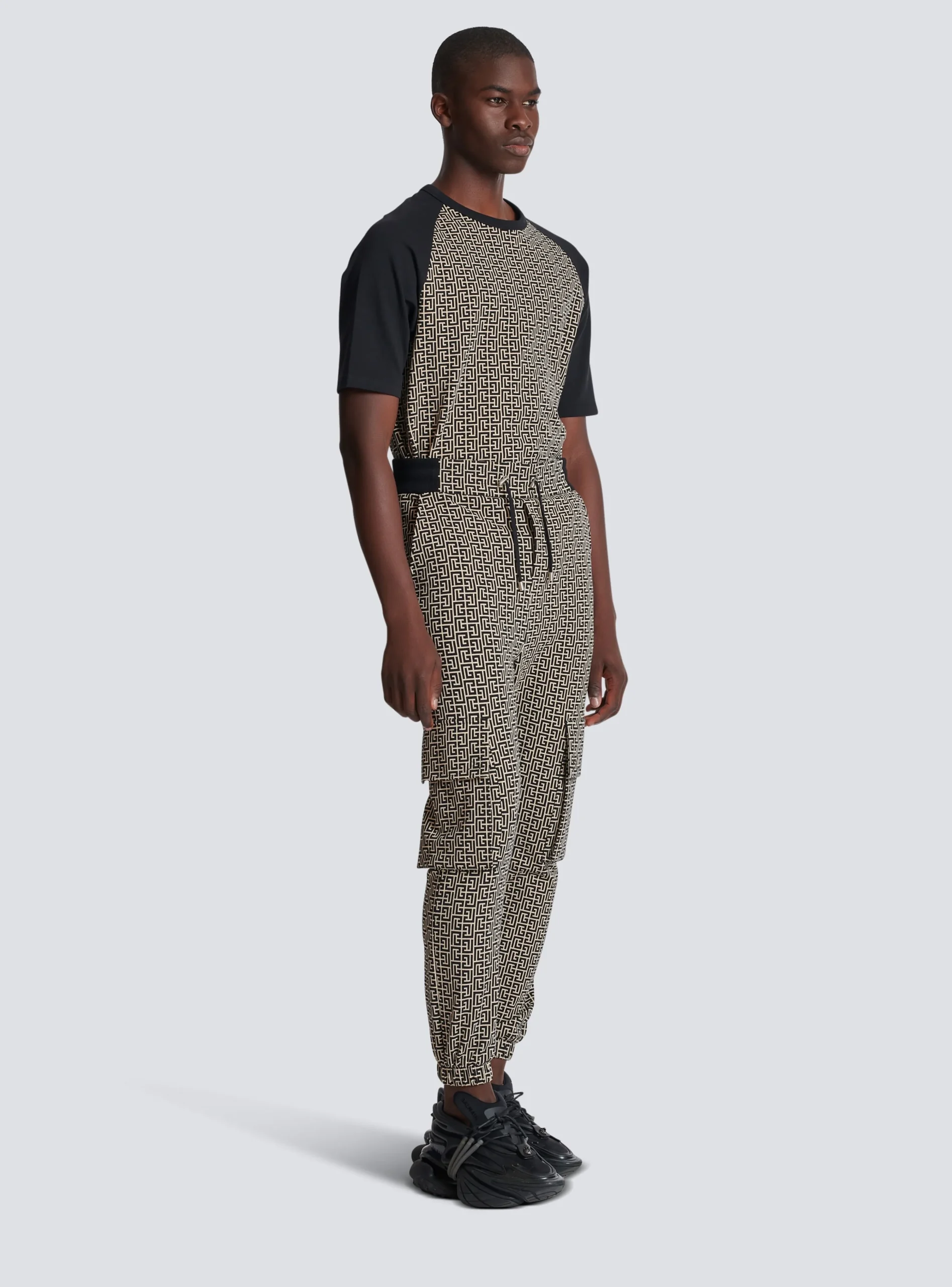 Monogram Jacquard Cargo Joggers-Balmain Online