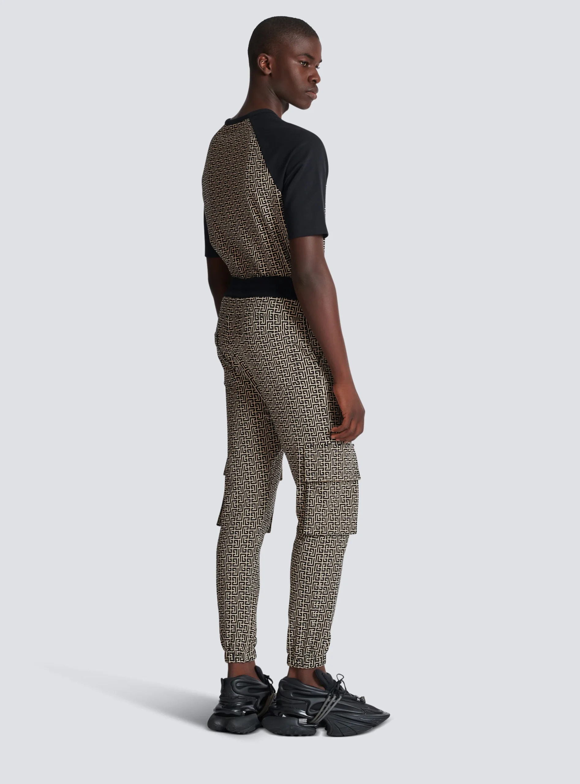 Monogram Jacquard Cargo Joggers-Balmain Online