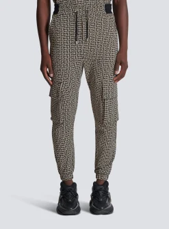 Monogram Jacquard Cargo Joggers-Balmain Online