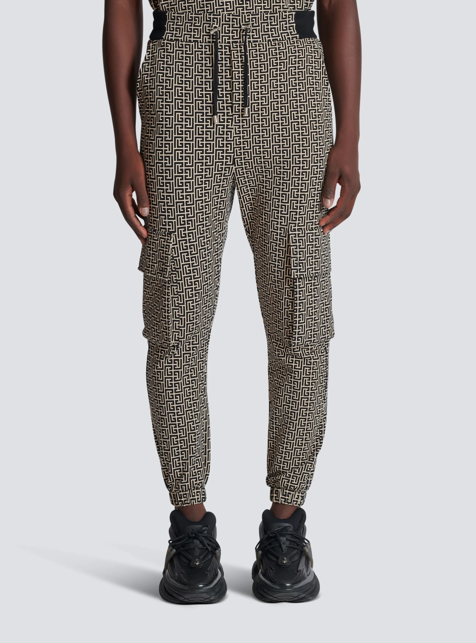 Monogram Jacquard Cargo Joggers-Balmain Online