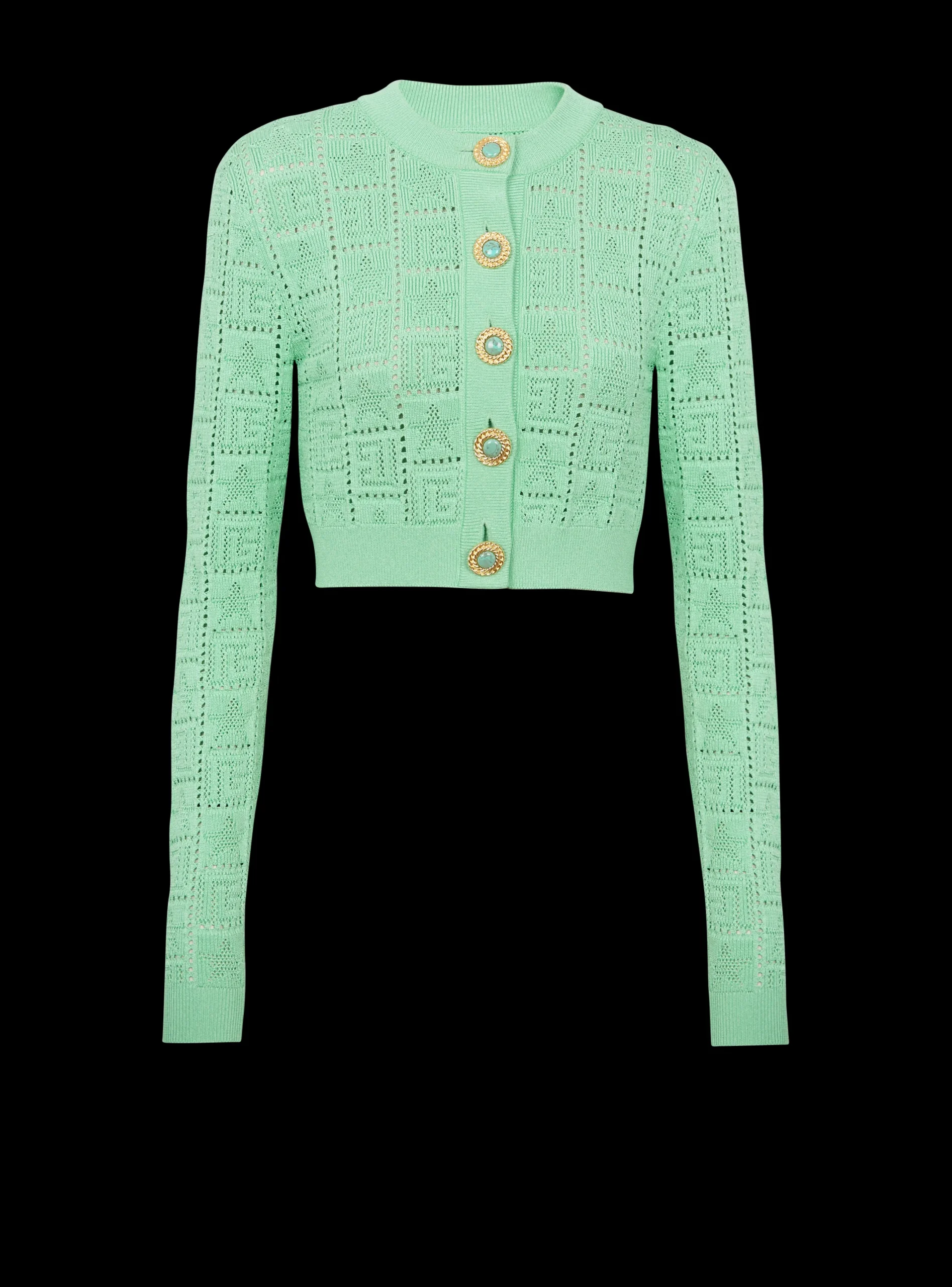 Monogram Knit Cardigan-Balmain Outlet
