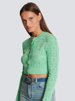 Monogram Knit Cardigan-Balmain Outlet