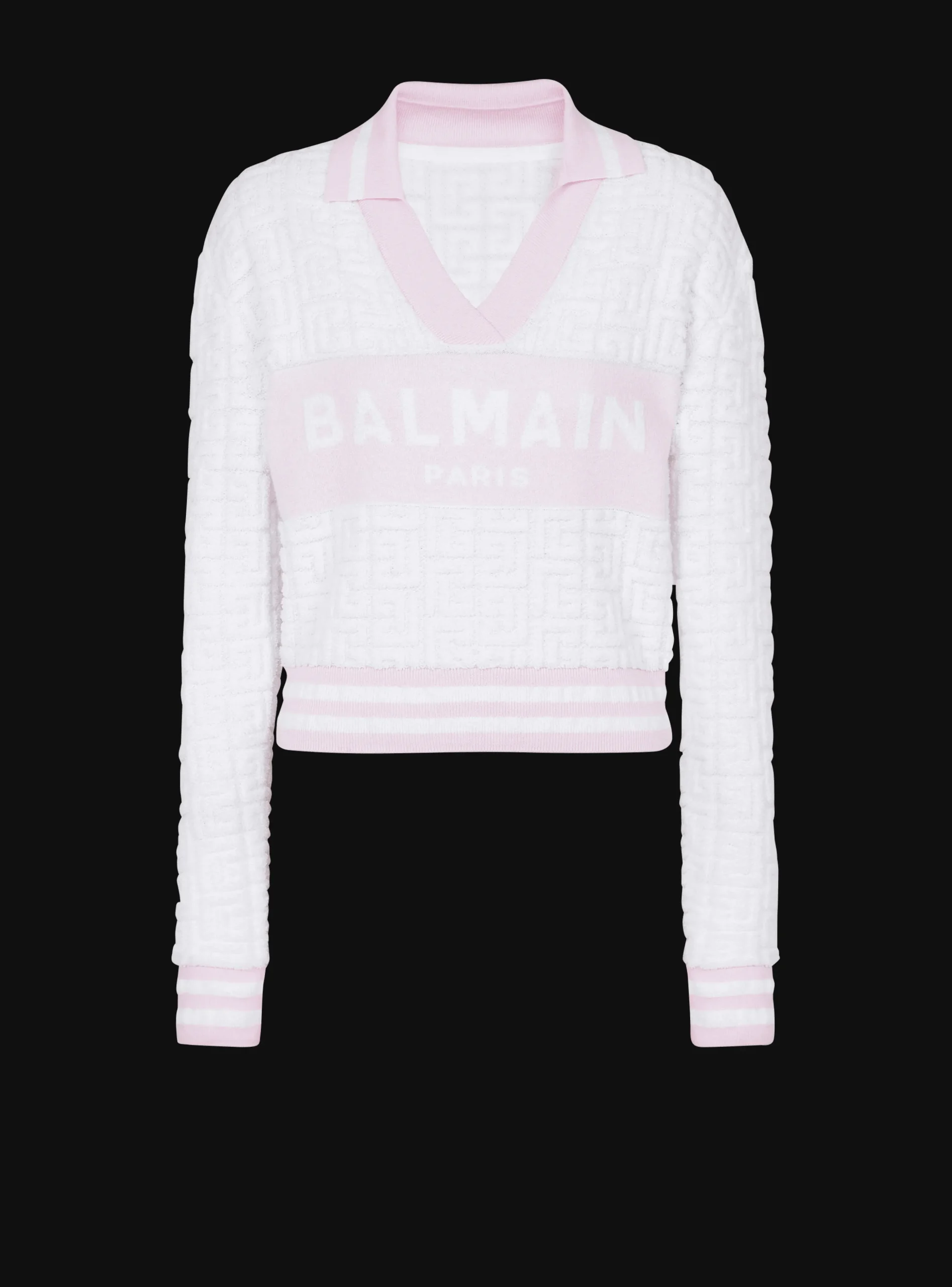 Monogram Knit Polo-Balmain Best