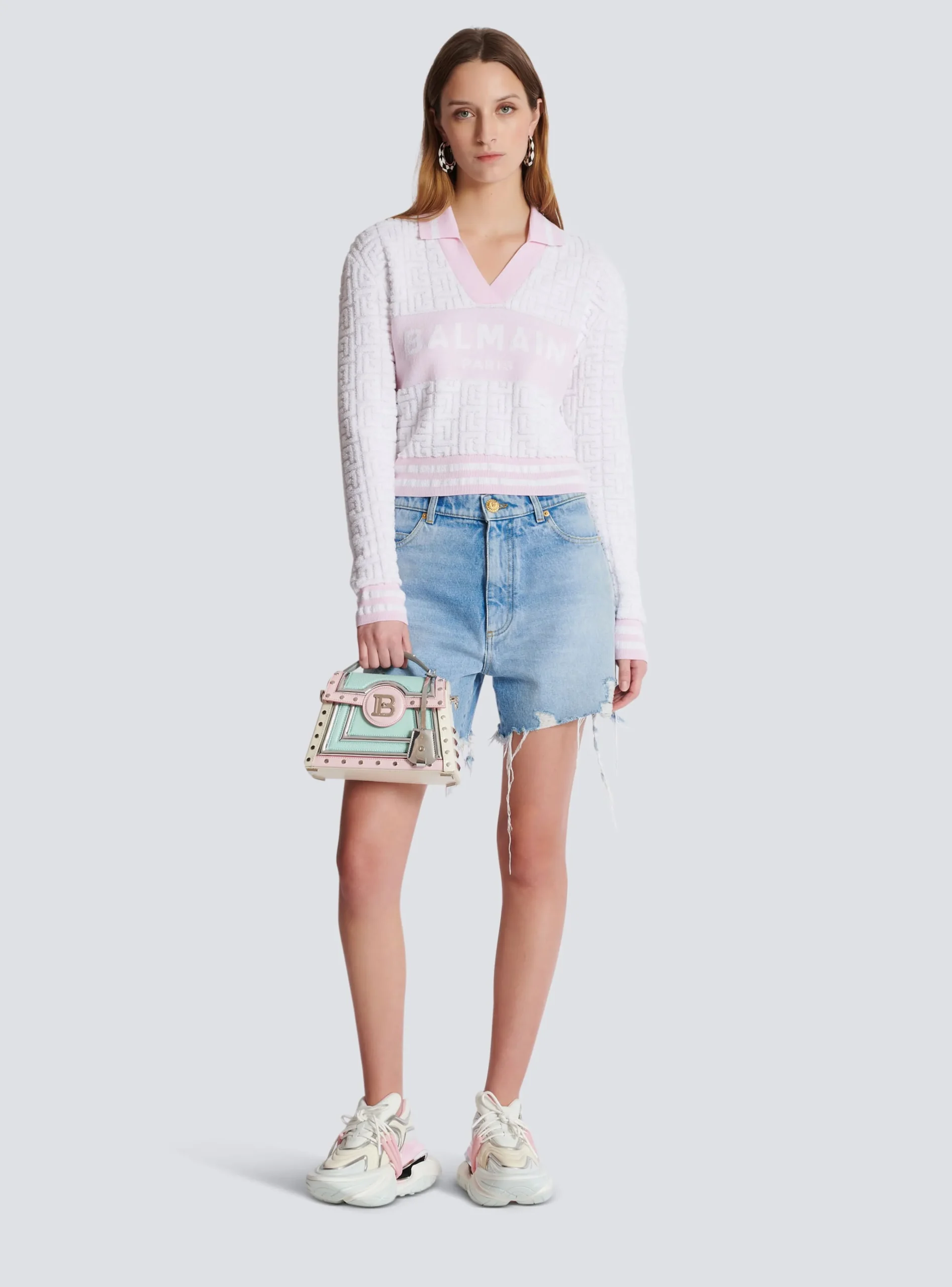 Monogram Knit Polo-Balmain Best