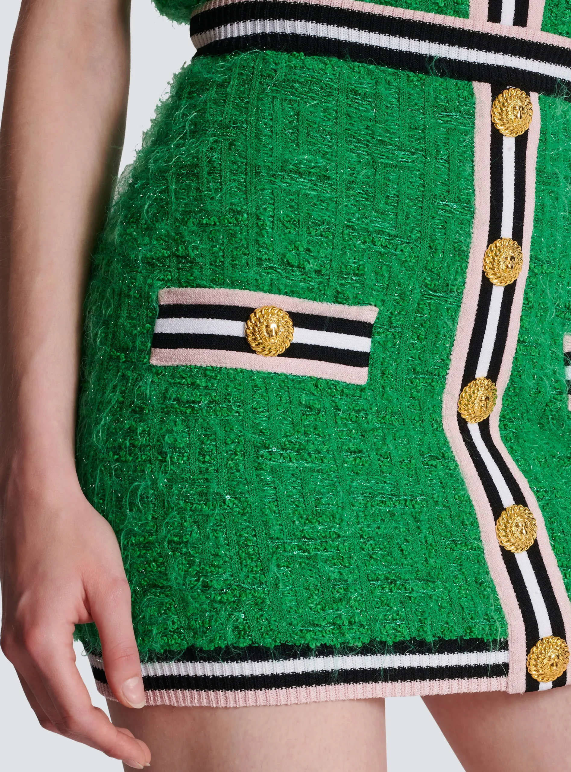 Monogram Knit Skirt-Balmain Discount