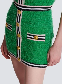 Monogram Knit Skirt-Balmain Discount