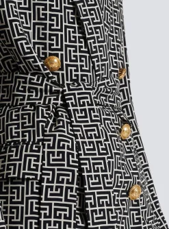 Monogram Printed Jacket With Shawl Collar-Balmain Store