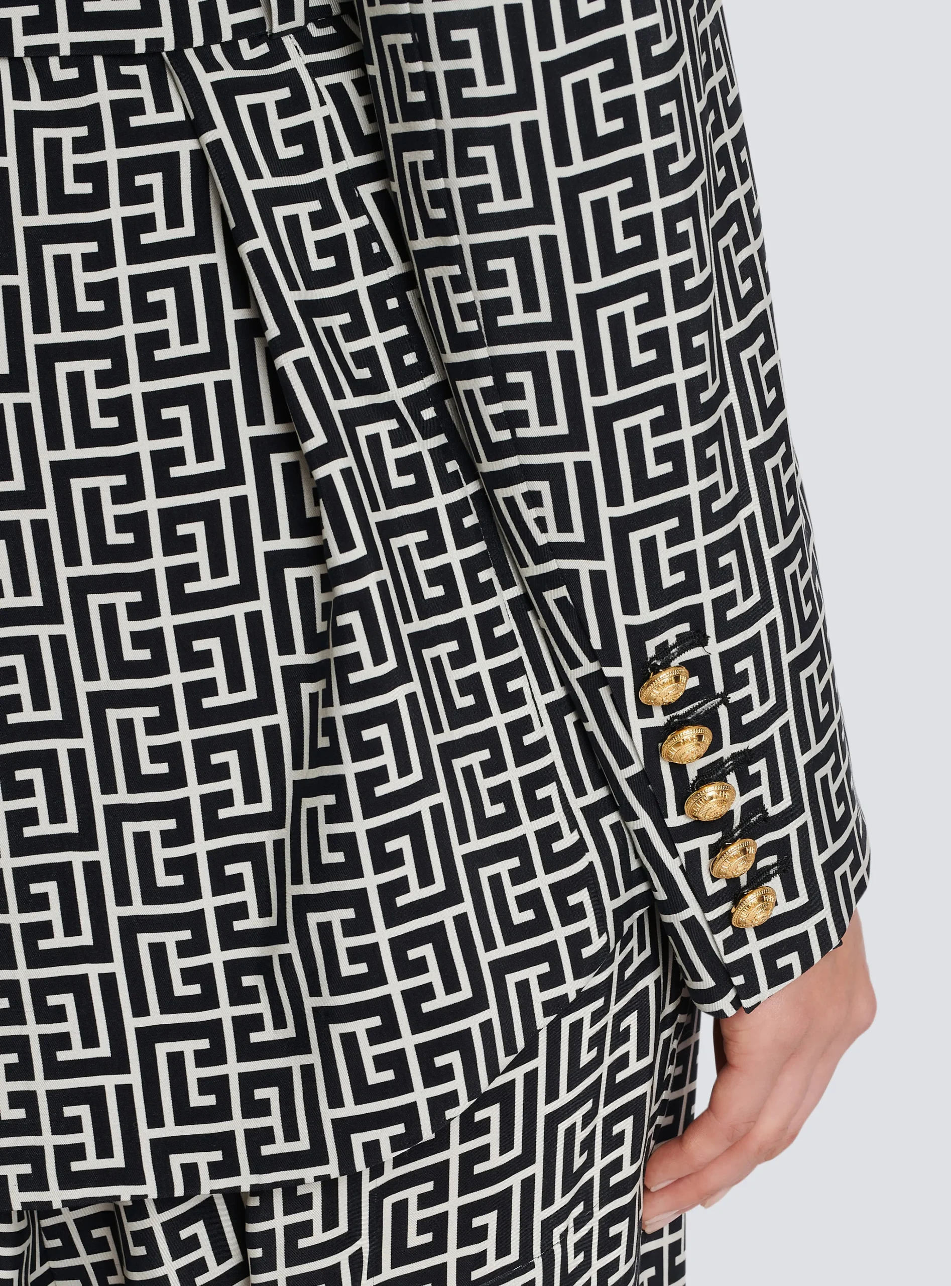 Monogram Printed Jacket With Shawl Collar-Balmain Store