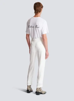 Monogram Satin Trousers-Balmain Outlet