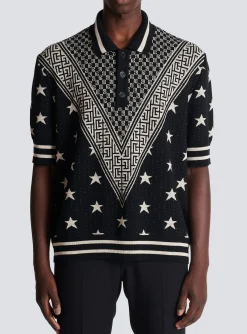Monogram Stars Polo Shirt-Balmain Best