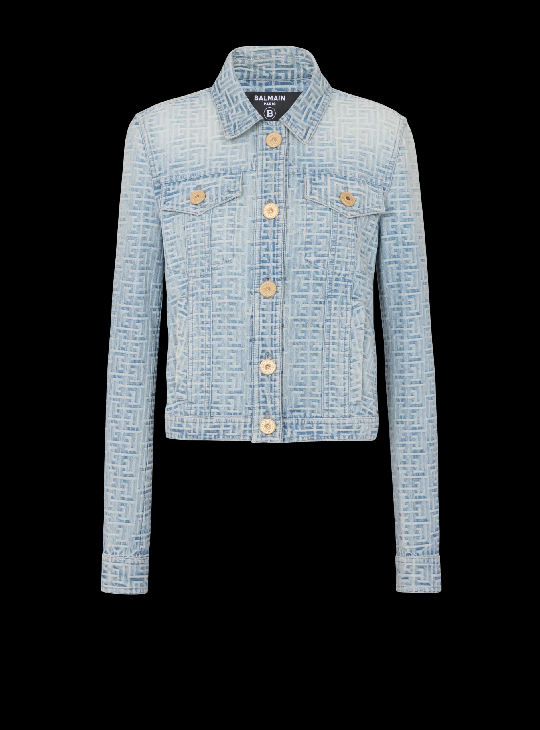 Monogrammed Denim Jacket-Balmain Hot