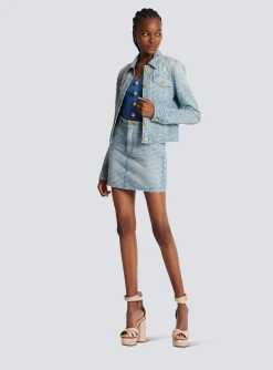 Monogrammed Denim Jacket-Balmain Hot