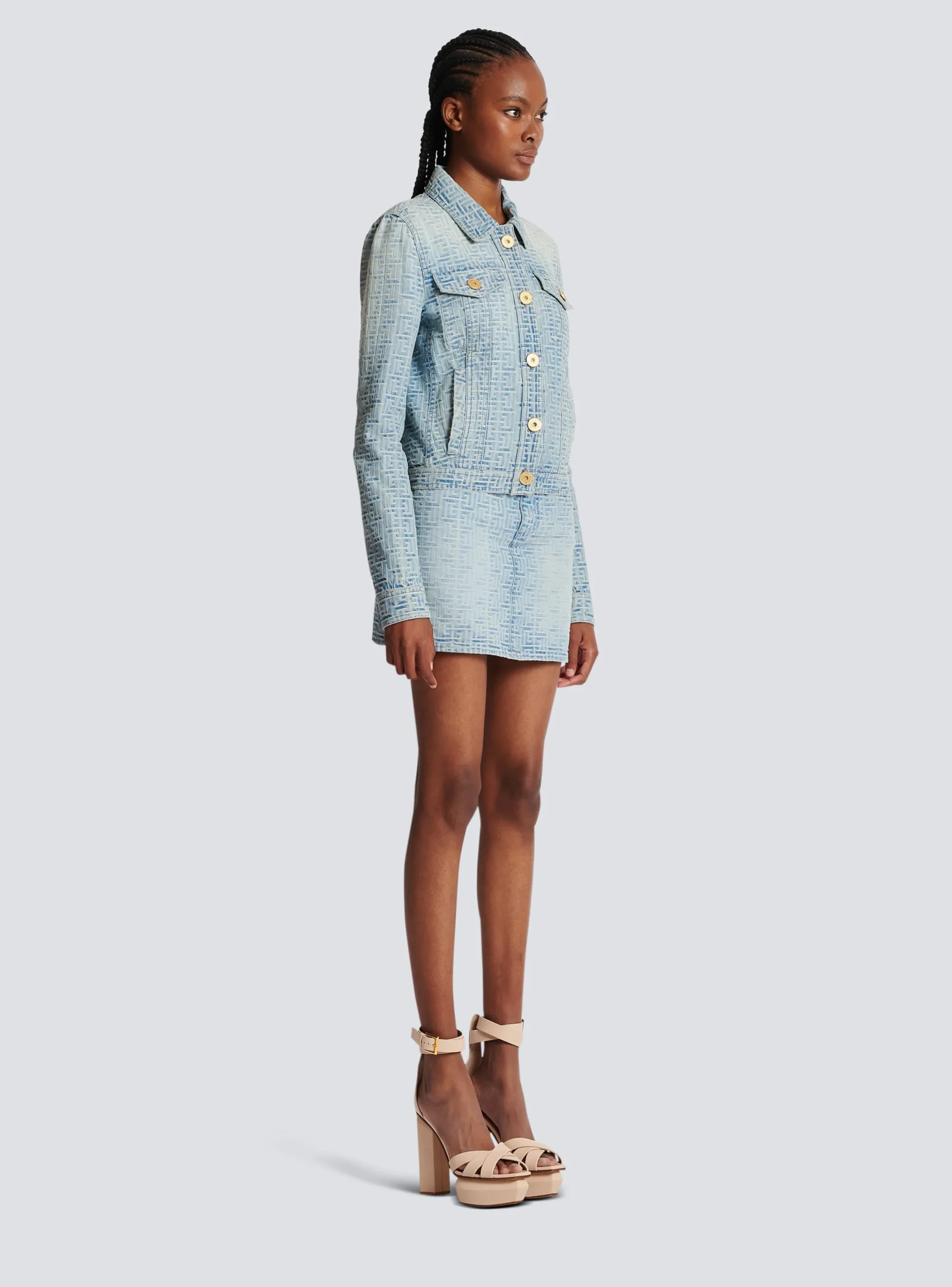 Monogrammed Denim Jacket-Balmain Hot