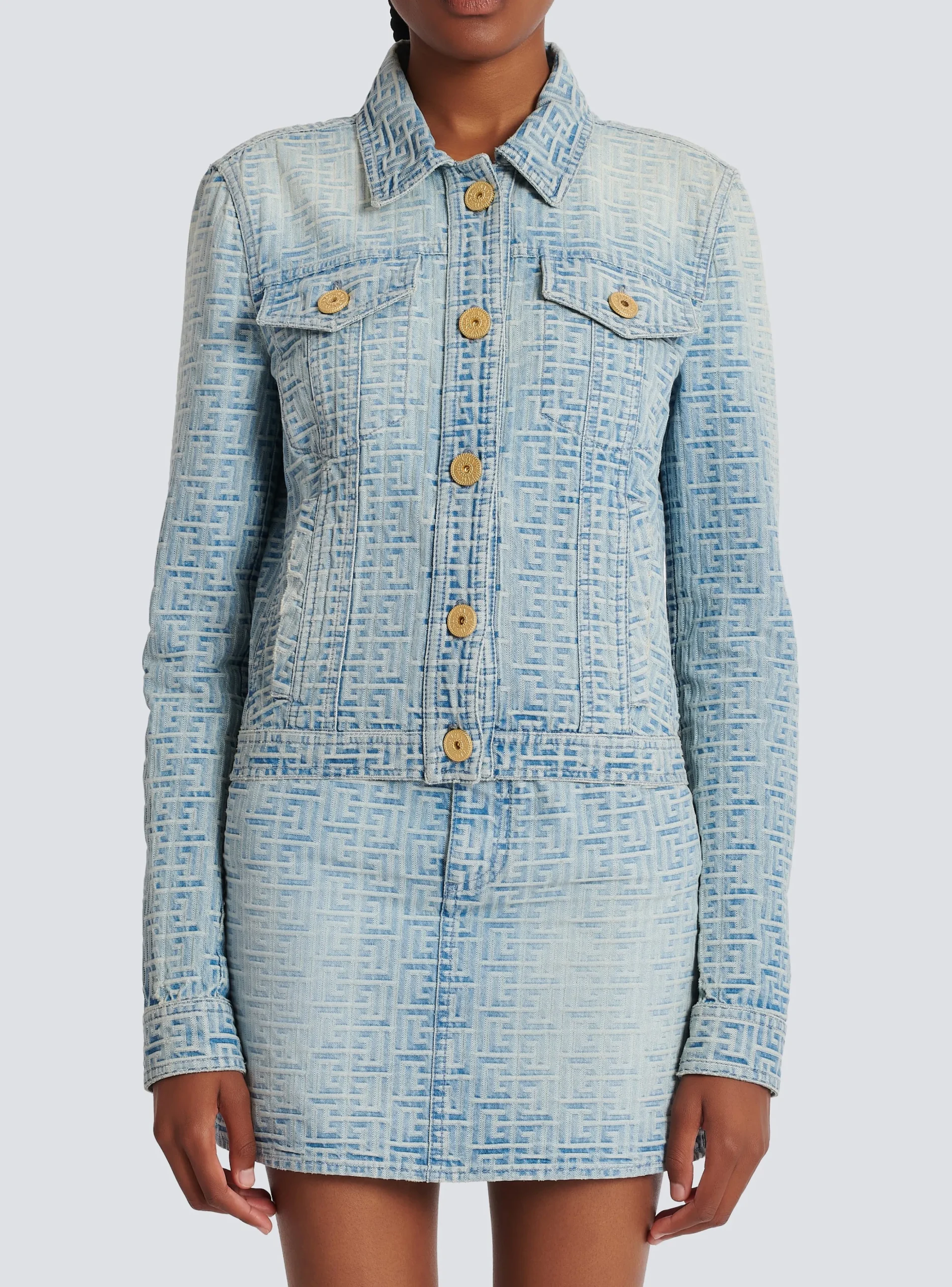 Monogrammed Denim Jacket-Balmain Hot