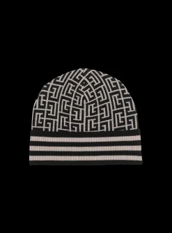 Monogrammed Embroidered Wool Hat-Balmain Flash Sale
