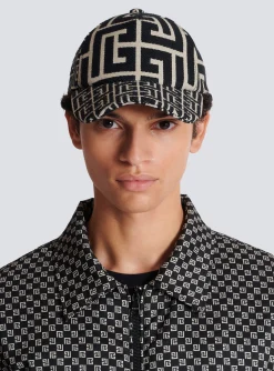 Monogrammed Jacquard Cap-Balmain Store