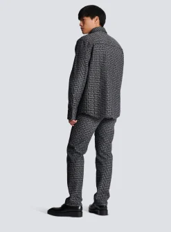 Monogrammed Jacquard Denim Shirt&nbsp;-Balmain Flash Sale