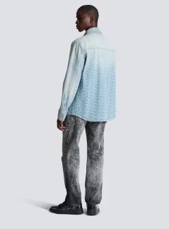 Monogrammed Jacquard Denim Shirt&nbsp;-Balmain Best