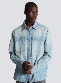 Monogrammed Jacquard Denim Shirt&nbsp;-Balmain Best