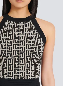 Monogrammed Knit Dress-Balmain Best Sale